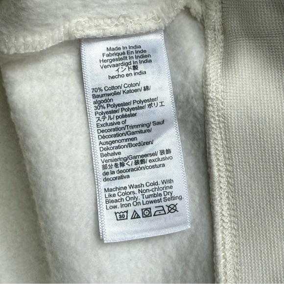 J. Crew Cream Sweater with Gold 'Cheers' Embroidery - Picture 6 of 6